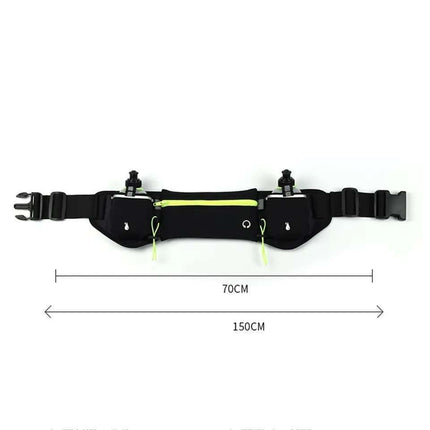 Running Belt with Water Bottles for Active People, Black