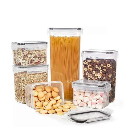 24-Pack Airtight Storage Containers for Organized Pantry, Transparent with Labels