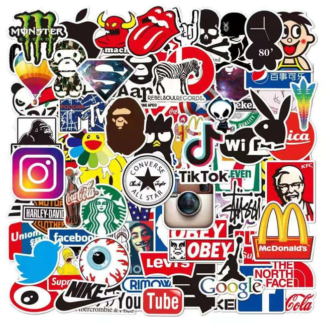 100pcs MultiColor Fashion Graffiti Stickers Waterproof for Laptop Luggage Skate – product detail