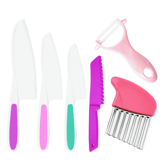Plastic Children Cooking Cutter Set Pink