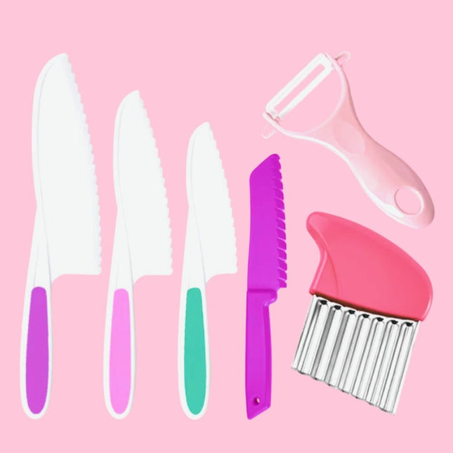 Plastic Children Cooking Cutter Set Pink – product detail