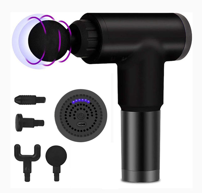 Wireless Massage Gun Black Muscle Massager for Deep Tissue Relief V1237-ZY-506-0031
