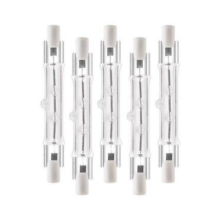 5-pack R7s Halogen Linear Light Bulbs 300W 230V, 118mm