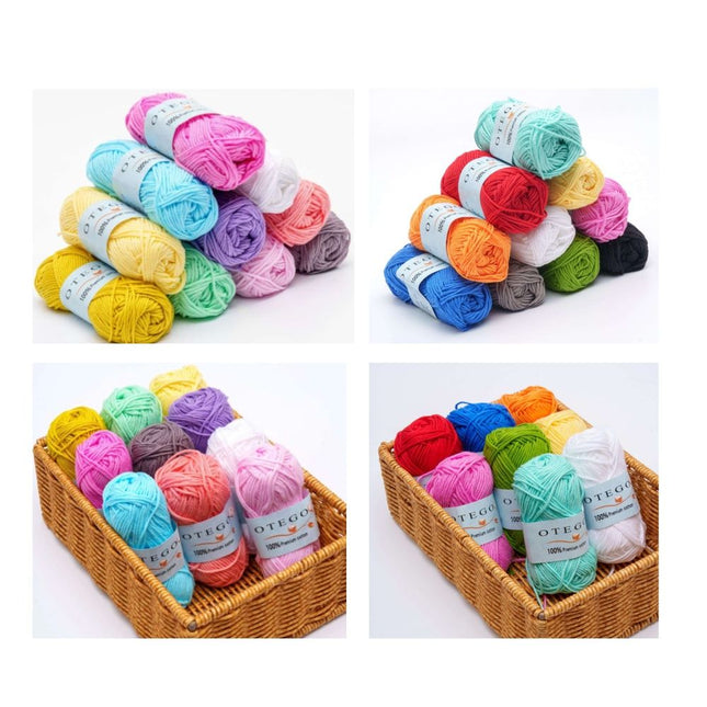 20-pack Cotton Knitting Crochet Yarn 49m/roll MultiColor V1237-ZY-506-0041