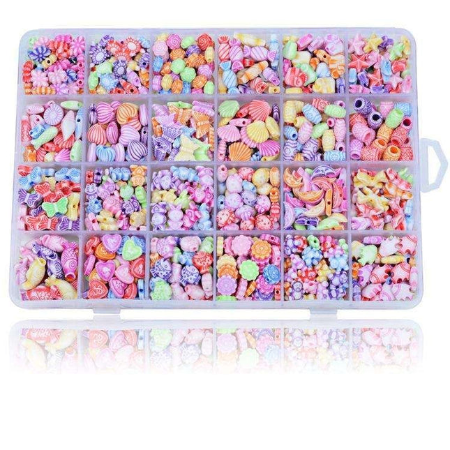 500pcs Acrylic Beads Mix for Jewelry Making DIY Bead Box MultiColor V1237-ZY-506-0051