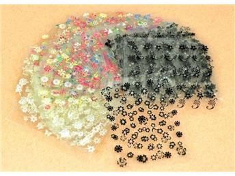 10 Sheets Self-Adhesive Nail Decorations Multi-Color