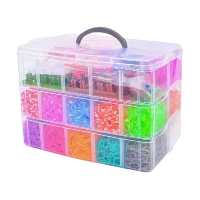28 000 Pieces Super Large Loom Bands Kit with Accessories Multi-Color V1237-ZY-506-0053