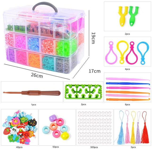 28 000 Pieces Super Large Loom Bands Kit with Accessories Multi-Color – product detail