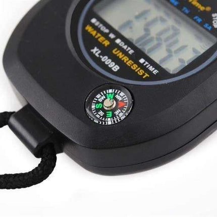 Digital Stopwatch Multifunctional with Built-in Compass, Black