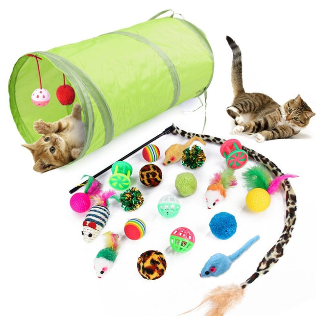 21 Piece Cat Toys MultiColor