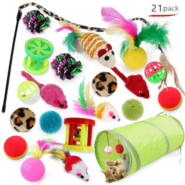 21 Piece Cat Toys MultiColor – product detail