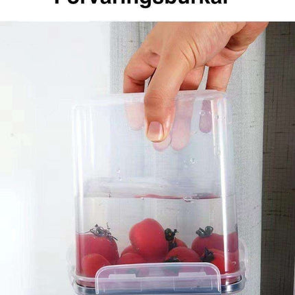 14-pack Transparent Food Storage Jars with Airtight Lids Kit