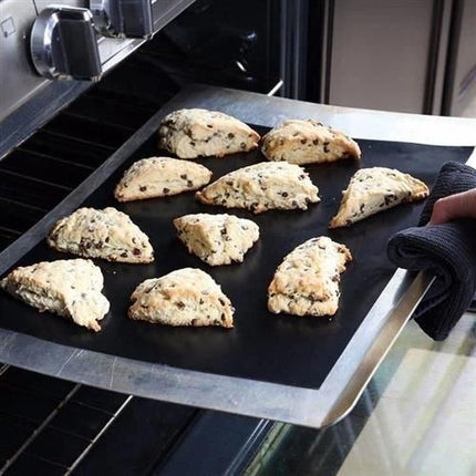 6-Pack Non Stick Grill Mat Oven Mat Baking Mat, 40x33cm, Black