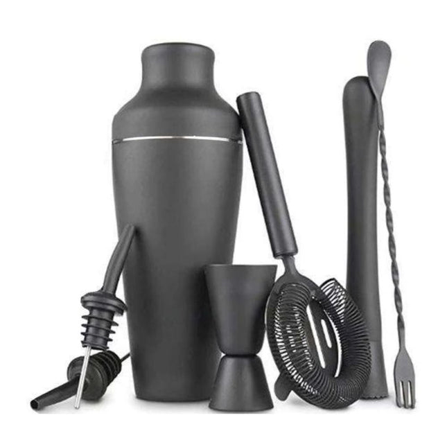 Stainless Steel Cocktail Shaker Set Matte Black V1237-ZY-506-0076