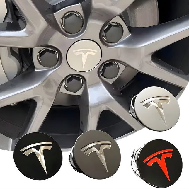 4-Pack Tesla Wheel Hub Caps 56mm Silver – product detail