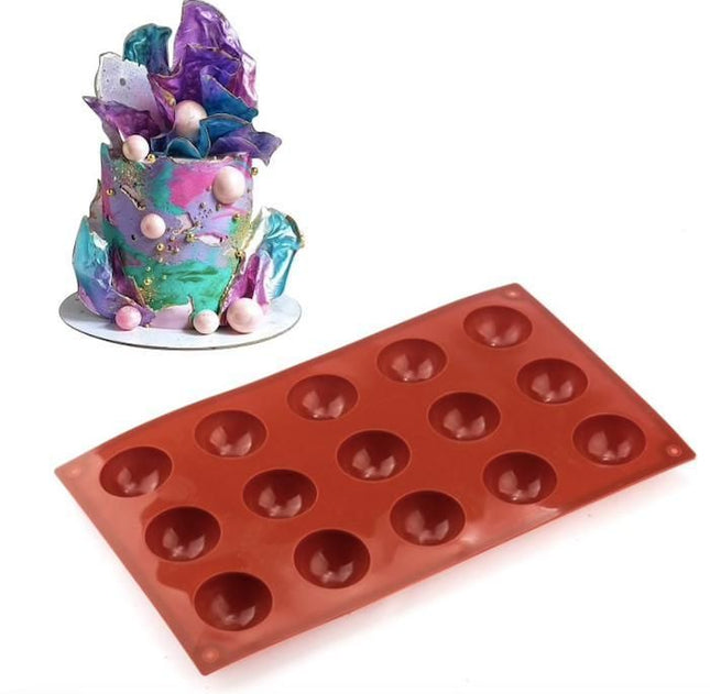 6/8/15/24 Silicone Mold Ball Hemisphere Ice Chocolate Jelly Mold 8 Bullets Brown – product detail
