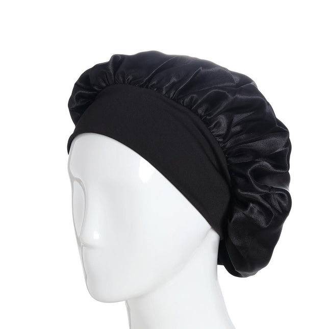 Satin Sleep Cap Black One Size – product detail
