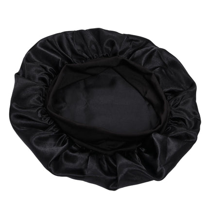 Satin Sleep Cap Black, One Size