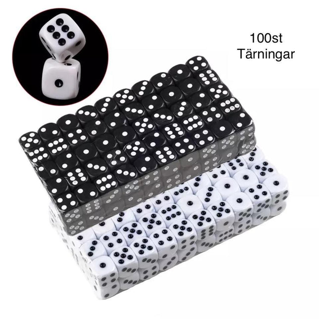 100-Pack White Six-Sided Dice for Party Game Puzzle