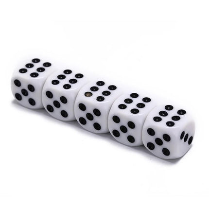 100-Pack White Six-Sided Dice for Party Game Puzzle
