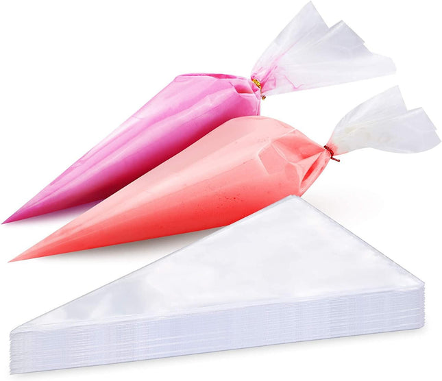 100pcs Large Disposable Piping Bags for Cake Decorating Transparent V1237-ZY-506-0095