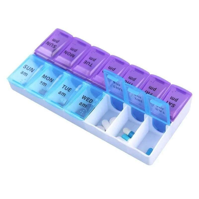 14 Compartment Medical Tablet Case Multicolor Dosette L V1237-ZY-506-0101