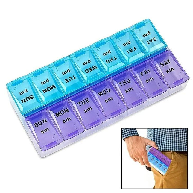14 Compartment Medical Tablet Case Multicolor Dosette L – product detail