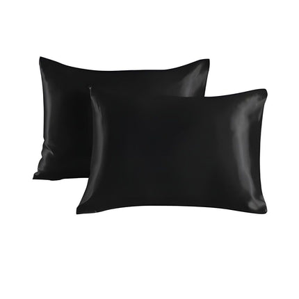 2-Pack Satin Pillowcase, 50 x 66cm, Black