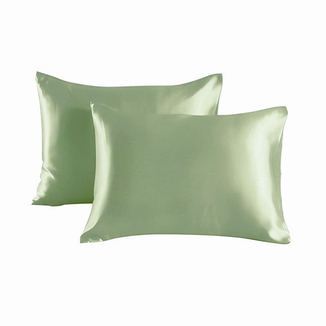 2-pack Satin Pillowcase Light Green 50 x 66cm V1237-ZY-506-0111