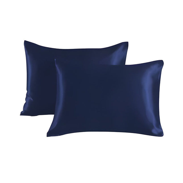 Satin pillowcase 2-pack 50 x 66cm dark blue V1237-ZY-506-0113
