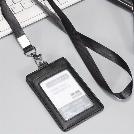 Elegant Black ID Card Holder and Name Badge
