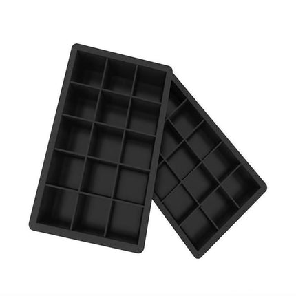 Black Ice Cube Mold Large Squares for Ice Chocolate Jelly