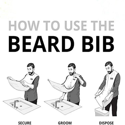 Barber Cape Black, Apron for Shaving & Beard Collection