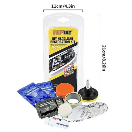 Headlight Polishing Kit MultiColor, Cleans Polishes Increases Clarity Safety