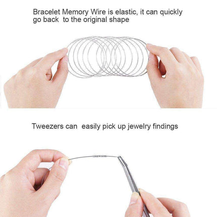DIY Jewelry Making Kit with Pliers, Wire, Rings, Silver