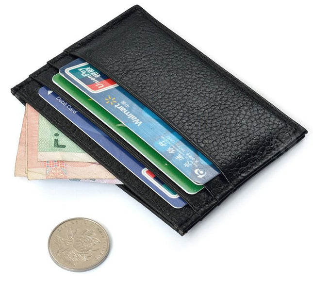 Black Card Holder Wallet with Bill Compartment V1237-ZY-506-0176
