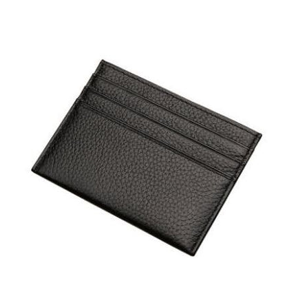 Black Card Holder Wallet with Bill Compartment