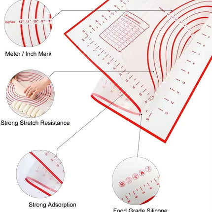 Silicone baking mat non stick multicolor, 40x60cm
