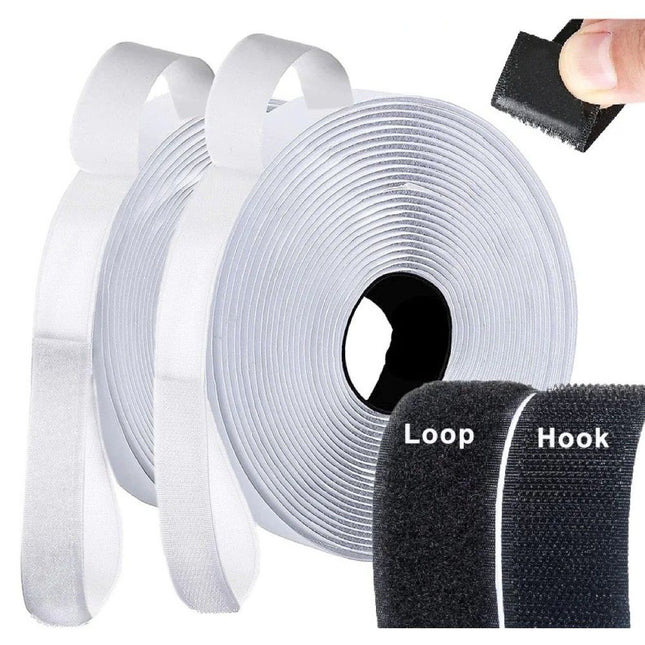 White Velcro Self-Adhesive Tape 2cm x 50m V1237-ZY-506-0201