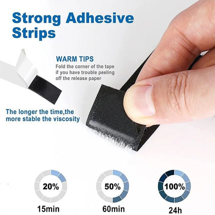 White Velcro Self-Adhesive Tape 2cm x 50m