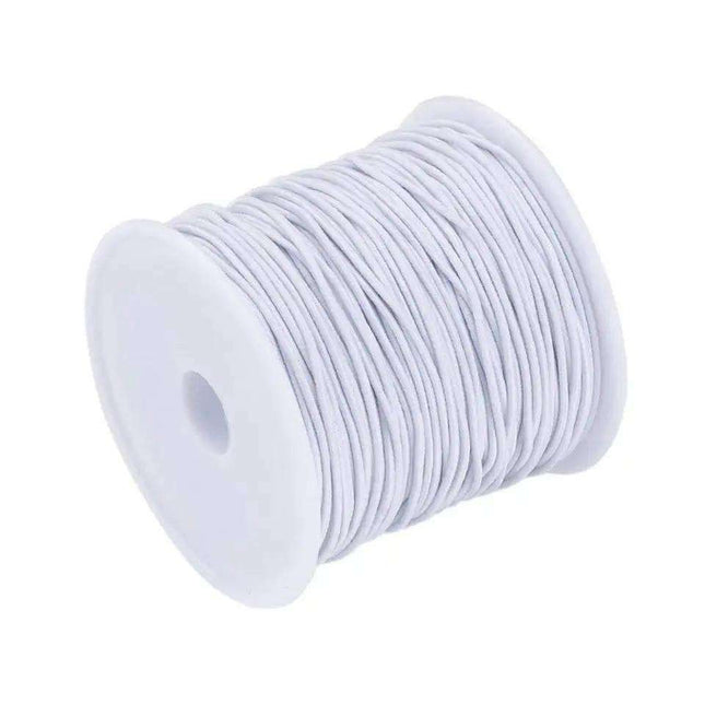 50m White Nylon Covered Elastic Thread 0.6mm V1237-ZY-506-0209