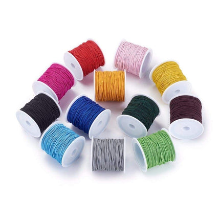 50m White Nylon Covered Elastic Thread, 0.6mm