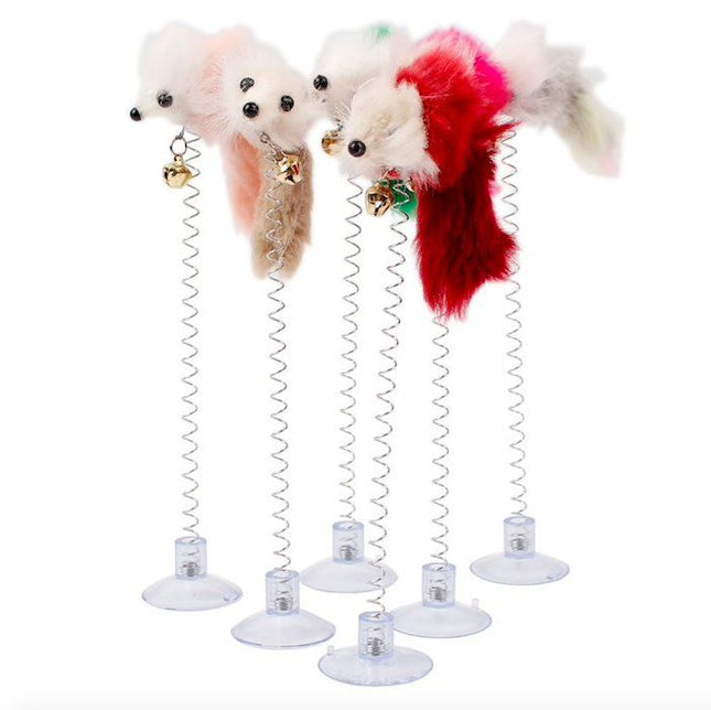 3pcs Cat Toy with Springy Mouse and Bell V1237-ZY-506-0211