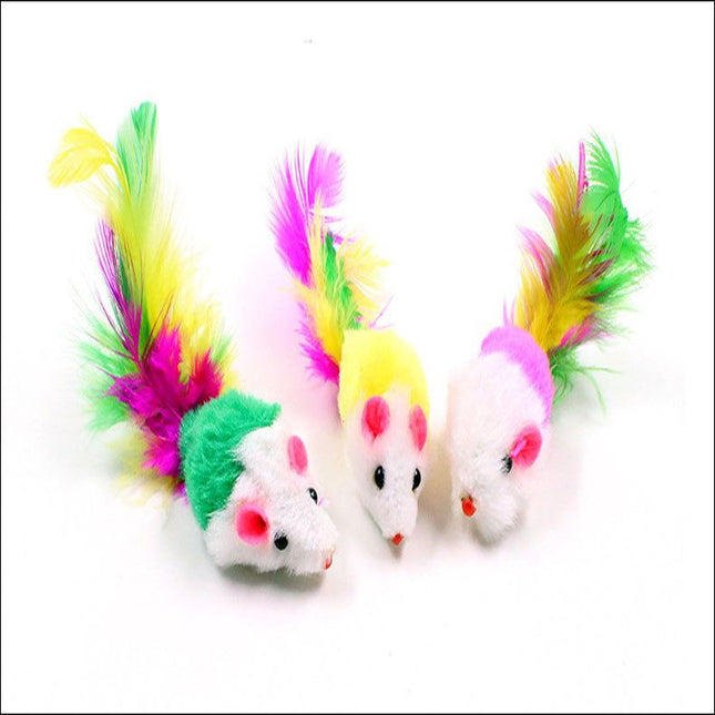 3pcs Cat Toy with Springy Mouse and Bell – product detail
