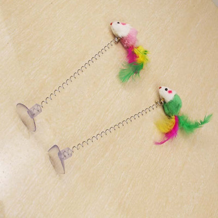 3pcs Cat Toy with Springy Mouse and Bell