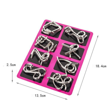 Brain Teaser Metal Puzzle, Pink