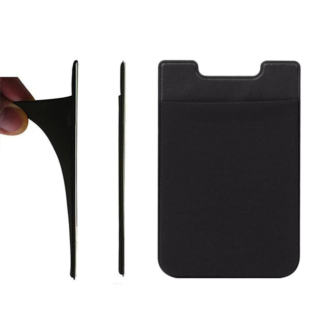 2-Pack Universal Self-Adhesive Mobile Wallet Card Holder Black – product detail