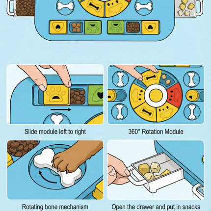 Interactive Dog Puzzle Toy – Slow Feeder & Treat Dispenser