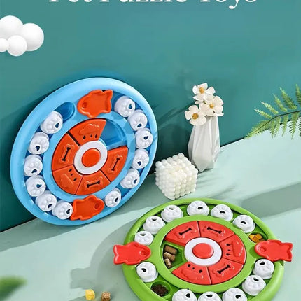 Pizza Puzzle Treat Toy for Dogs & Cats – Interactive Slow Feeder