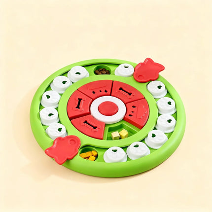 Pizza Puzzle Treat Toy for Dogs & Cats – Interactive Slow Feeder